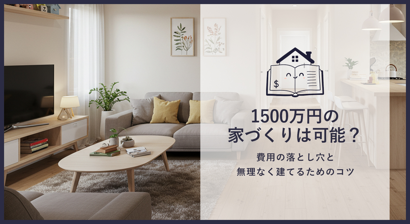 1500万円の家づくりは可能？費用の落とし穴と無理なく建てるためのコツ