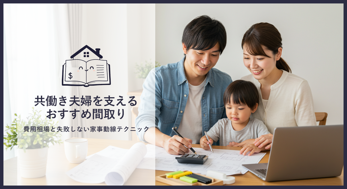 共働き夫婦を支えるおすすめ間取り｜費用相場と失敗しない家事動線テクニック