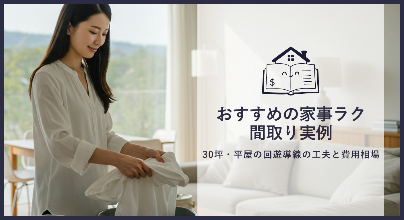 おすすめの家事ラク間取り実例｜30坪・平屋の回遊導線の工夫と費用相場