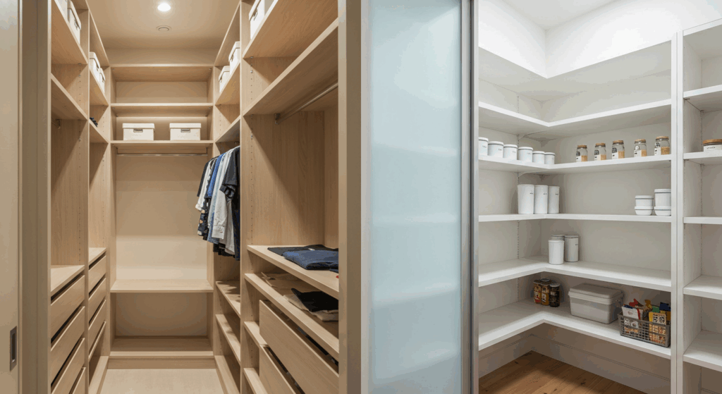 収納計画の工夫（パントリー・ファミリークローゼット）