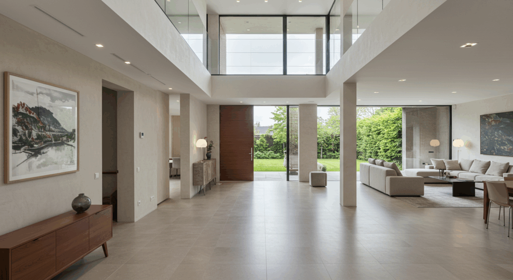 玄関からLDK直結型の動線